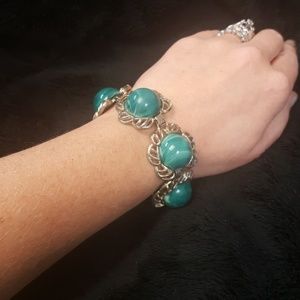 Vintage Green Acrylic Bracelet